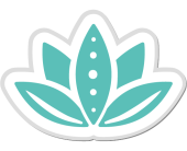 Türkise Lotusblüte mit weißen Details auf transparentem Hintergrund.