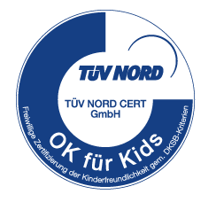 Logo Prüfzeichen OK für Kids